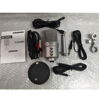 samson usb microphones samson g-track - usb condenser microphone - open box b stock