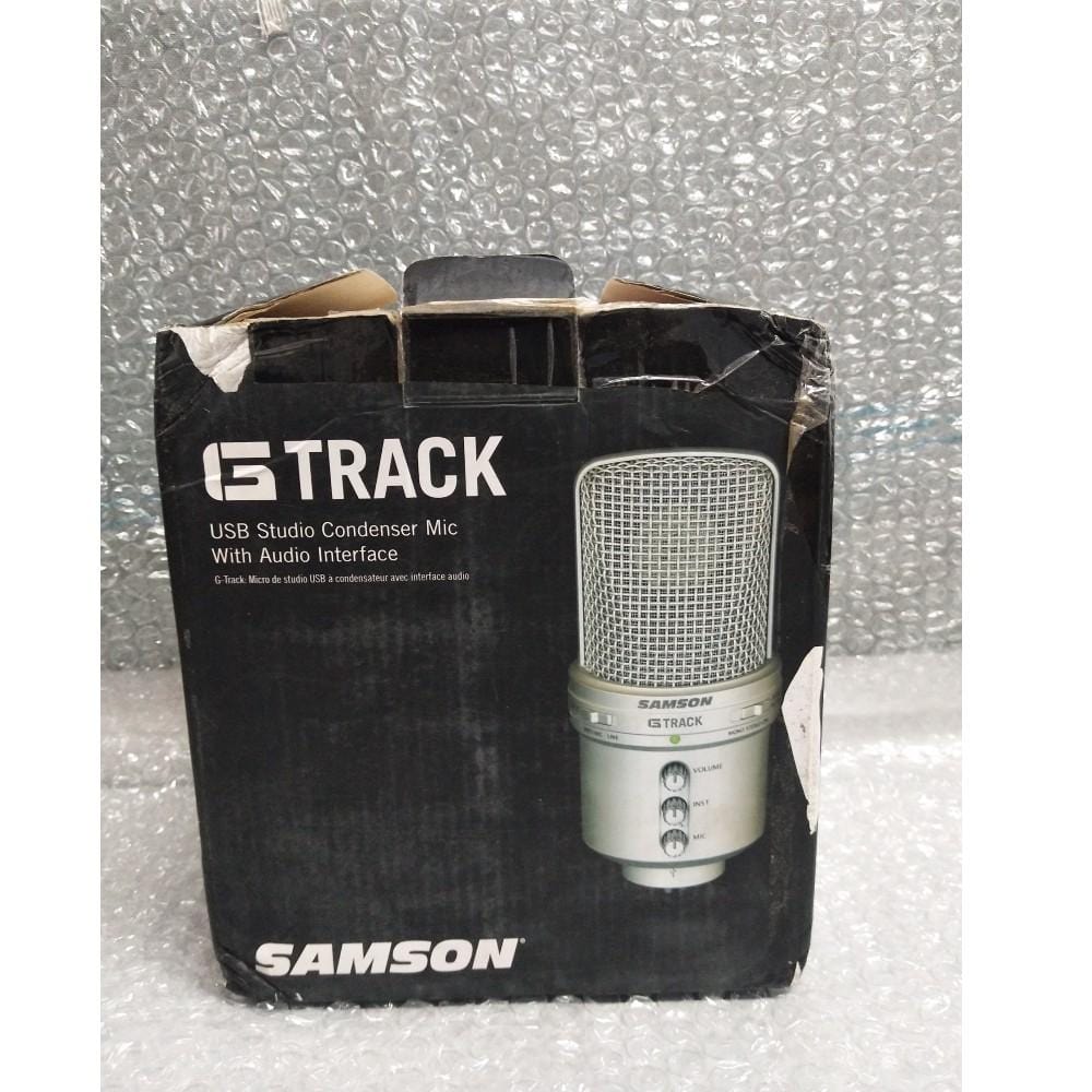 samson usb microphones samson g-track - usb condenser microphone - open box b stock