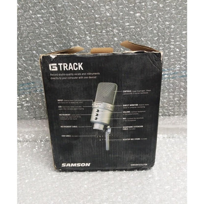 samson usb microphones samson g-track - usb condenser microphone - open box b stock