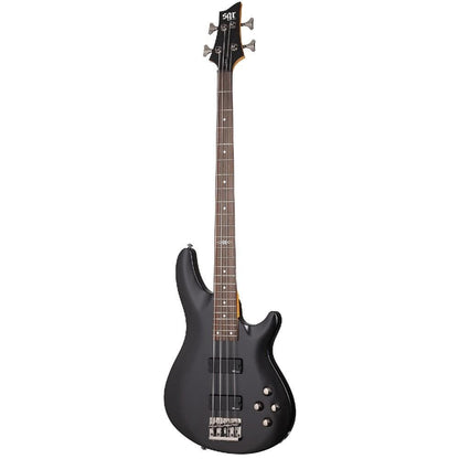 schecter bass guitars midnight satin black schecter guitar research sgr c-4 4 string bass guitar with gig bag 