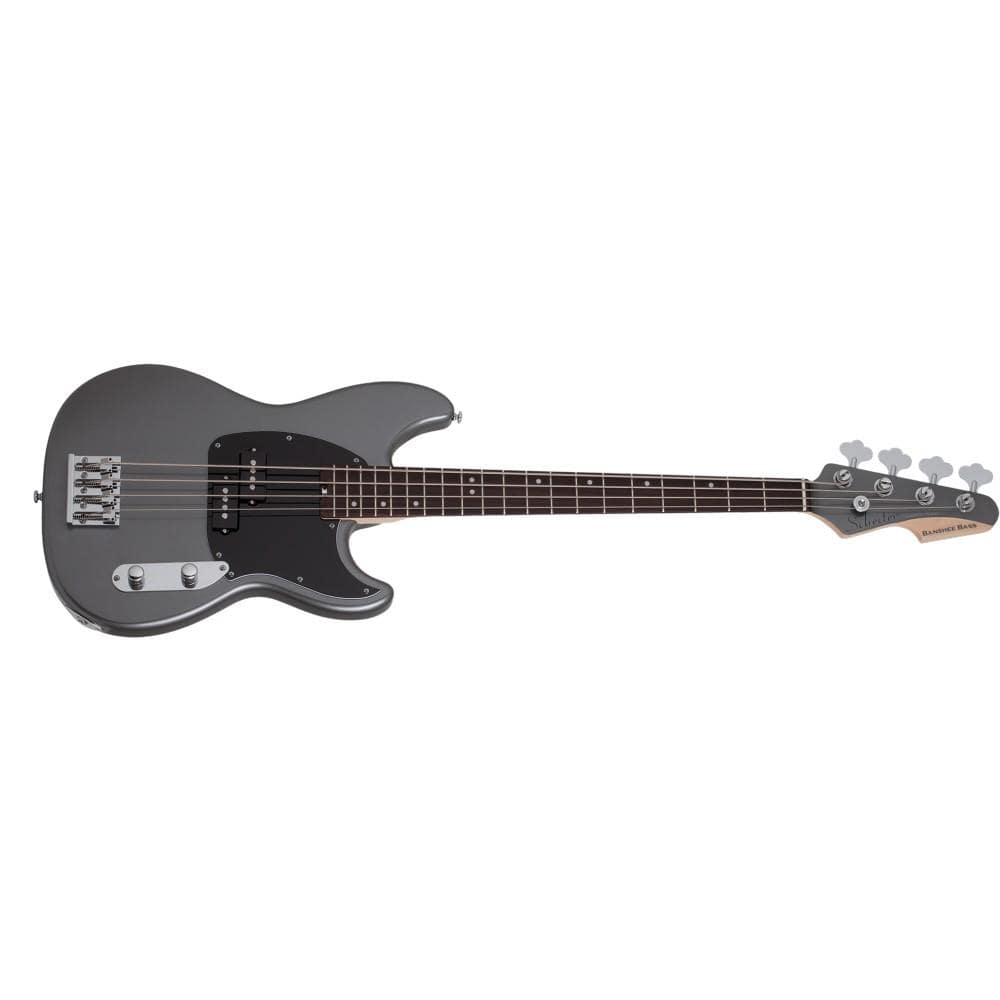 schecter bass guitars schecter banshee bass 4-string bass guitar- carbon grey