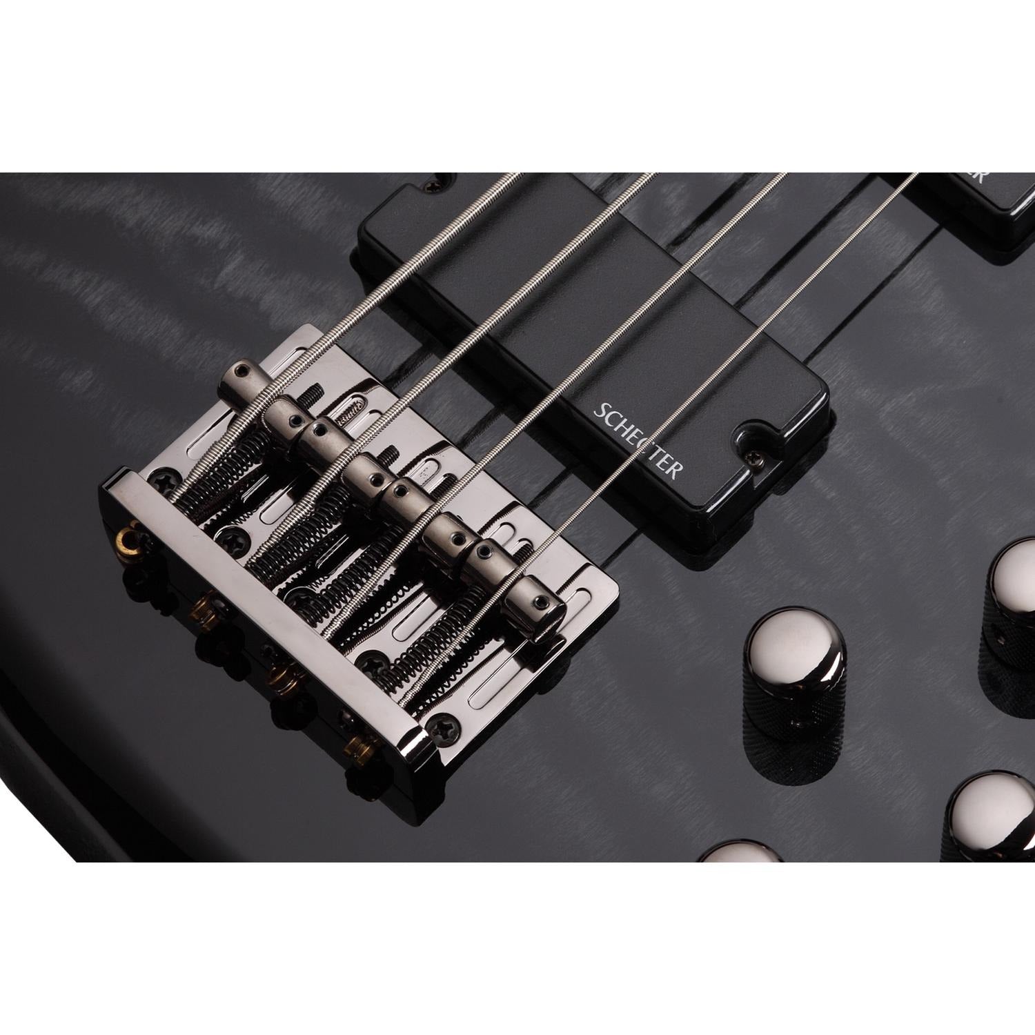 Schecter Bass Guitars Schecter Stiletto Extreme-4 4-String Bass Guitar - See Thru Black