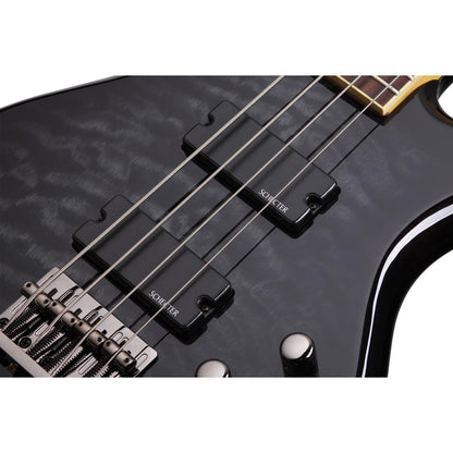 Schecter Bass Guitars Schecter Stiletto Extreme-4 4-String Bass Guitar - See Thru Black