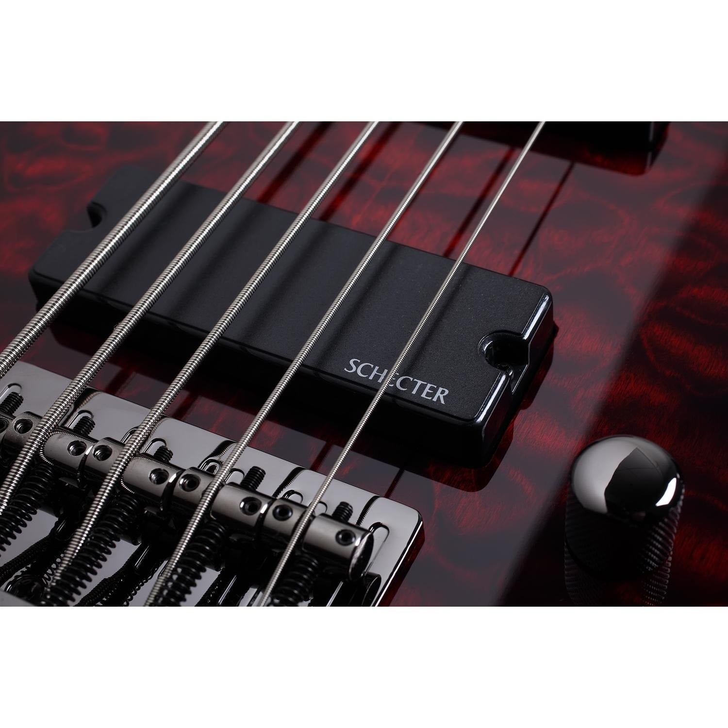 Schecter Bass Guitars Schecter Stiletto Extreme-5 5-String Bass Guitar - Black Cherry