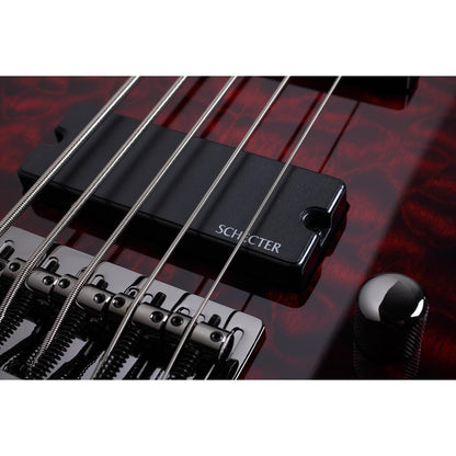 Schecter Bass Guitars Schecter Stiletto Extreme-5 5-String Bass Guitar - Black Cherry