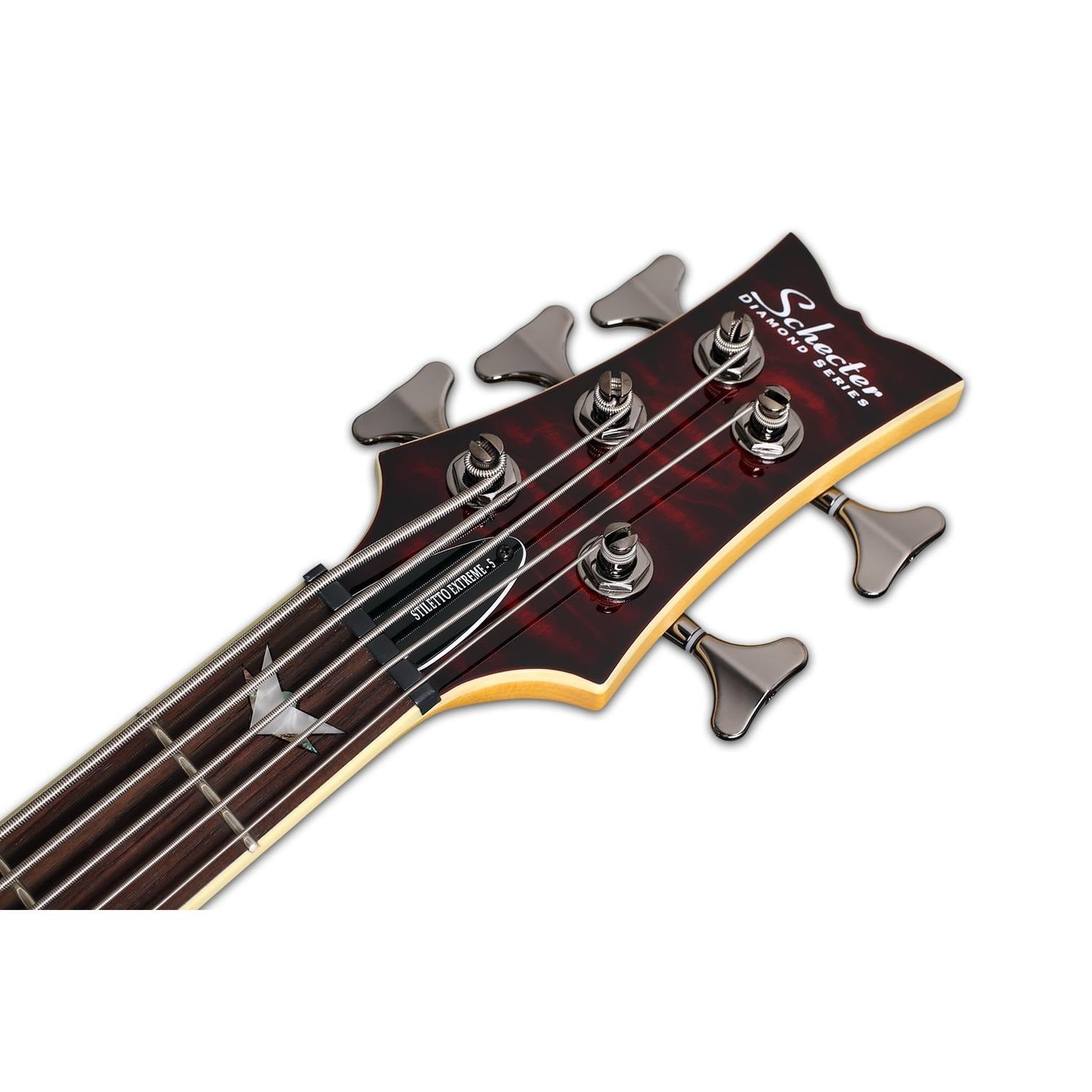 Schecter Bass Guitars Schecter Stiletto Extreme-5 5-String Bass Guitar - Black Cherry
