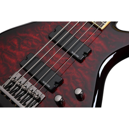 Schecter Bass Guitars Schecter Stiletto Extreme-5 5-String Bass Guitar - Black Cherry