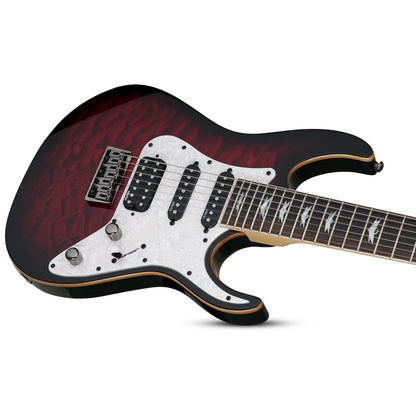 Schecter Electric Guitars Black Cherry Burst Schecter Banshee 7 Extreme 7-Strings Electric Guitar- Black Cherry Burst