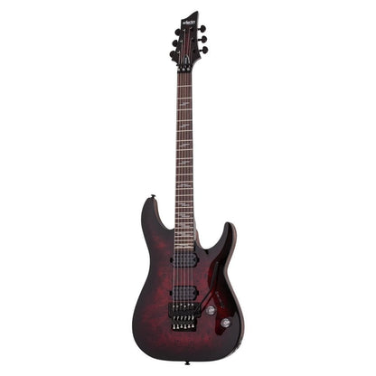 schecter electric guitars black cherry burst schecter omen elite 6 fr electric guitar   