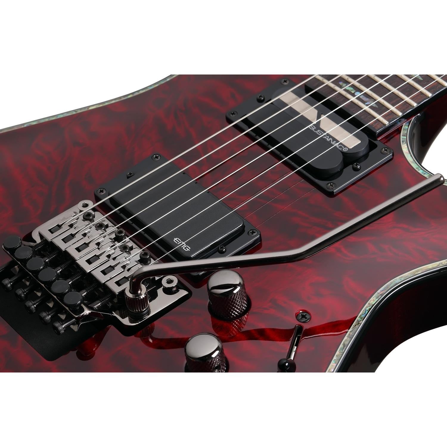 Schecter Electric Guitars Black Cherry Schecter Hellraiser C-1 FR S 6 String Electric Guitar