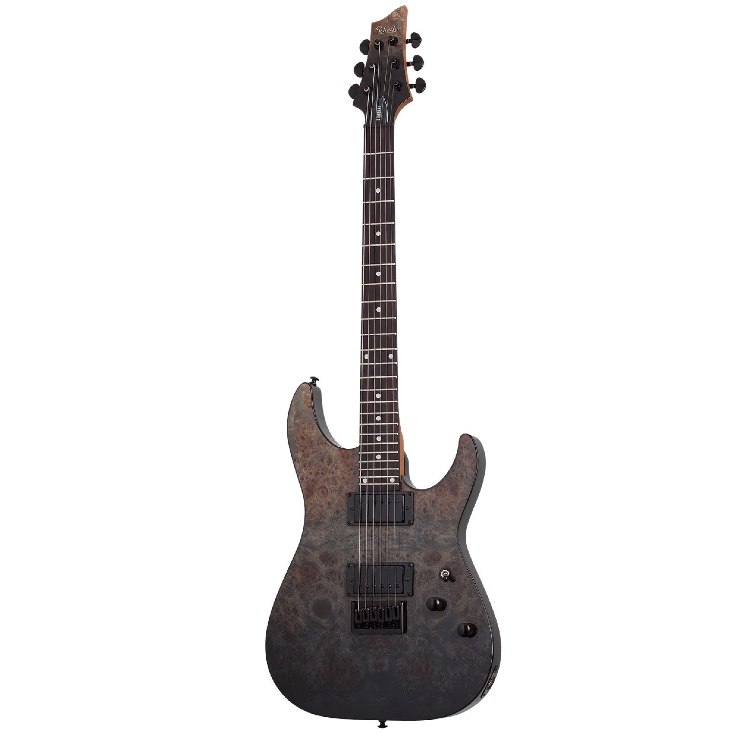Schecter Electric Guitars Black Fade Burst Burl Schecter C-1 Standard 6 String Electric Guitar 