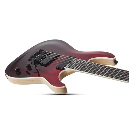 Schecter Electric Guitars Blood Burst Schecter C-7 FR SLS Elite 7 String Electric Guitar