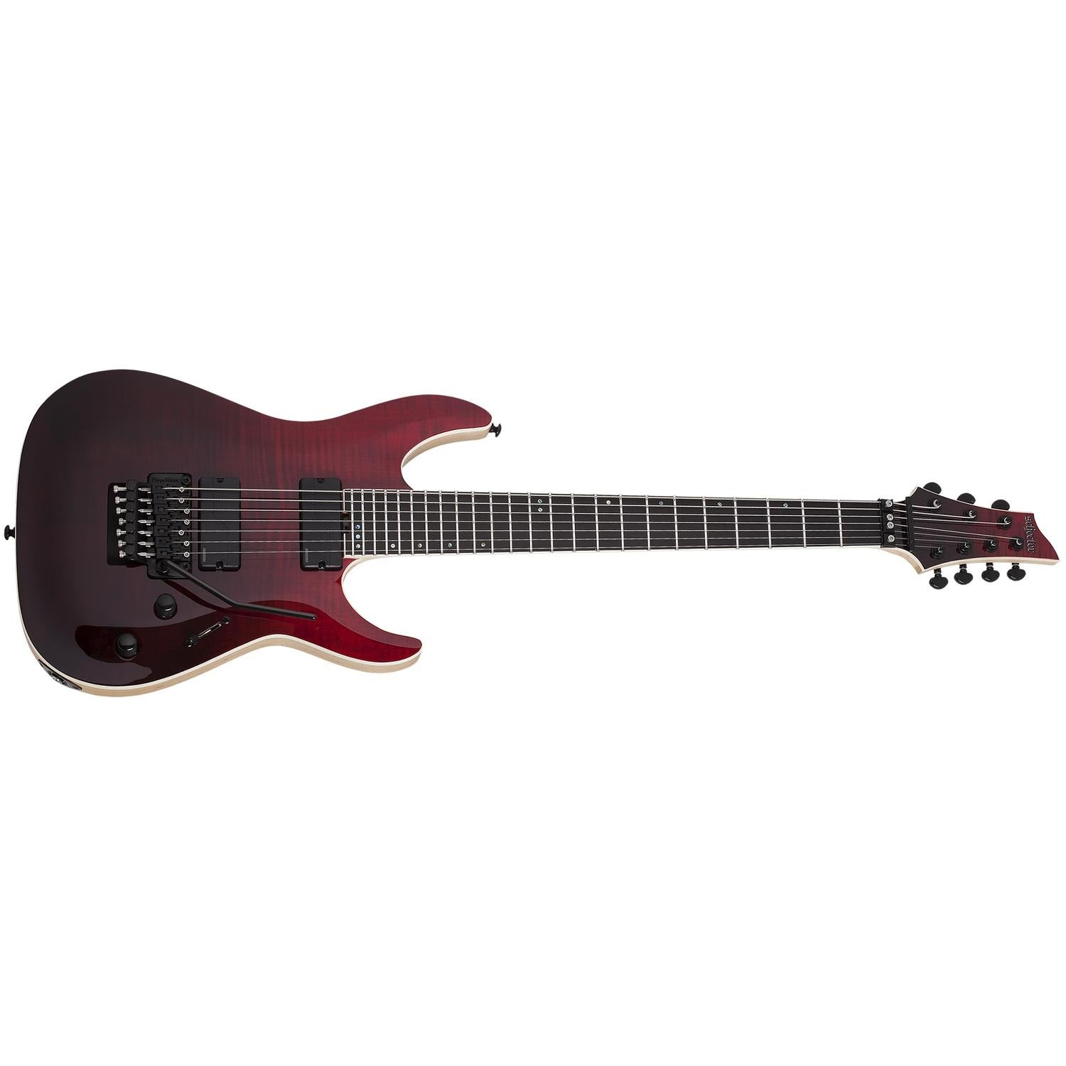 Schecter Electric Guitars Blood Burst Schecter C-7 FR SLS Elite 7 String Electric Guitar