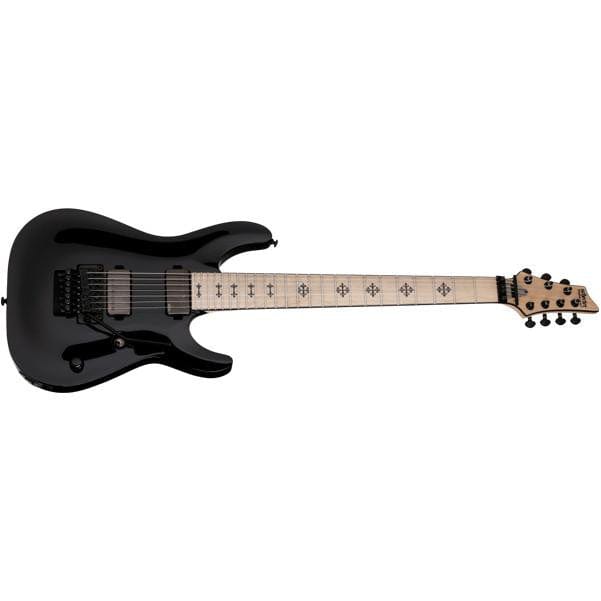 schecter electric guitars gloss black / floyd rose schecter jeff loomis 7 7-string electric guitar - maple fretboard   #color_gloss-black,bridge_floyd-rose