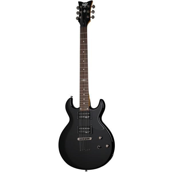 schecter electric guitars gloss black schecter s-1 sgr arched top 6 string electric guitar 