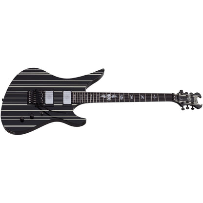 Schecter Electric Guitars Gloss Black with Silver Pinstripes Schecter Synyster Custom 6 String Electric Guitar