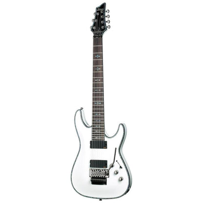 schecter electric guitars gloss white schecter hellraiser c7 fr 7-string electric guitar 