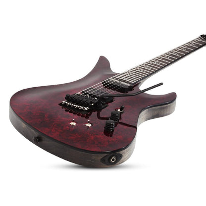 schecter electric guitars red reign schecter avenger fr-s 6 string electric guitar     