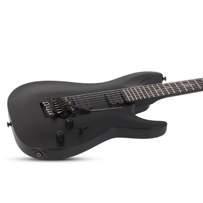 schecter electric guitars satin black schecter damien 6 fr 6 string electric guitar 