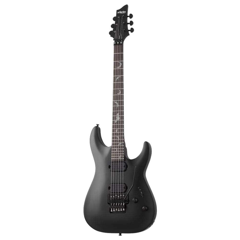 schecter electric guitars satin black schecter damien 6 fr 6 string electric guitar 