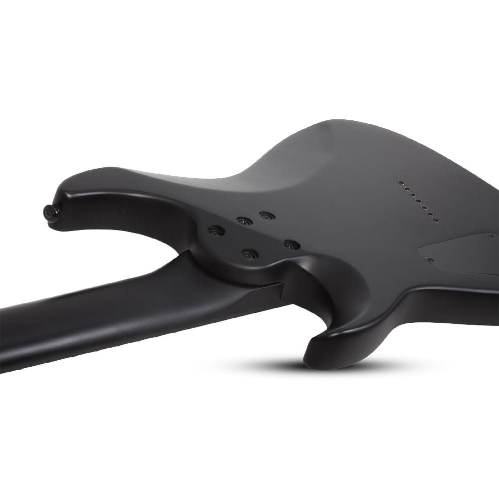 schecter electric guitars satin black schecter damien-7 multiscale 7 string electric guitar   