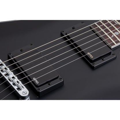 Schecter Electric Guitars Satin Black Schecter Damien Platinum 6 String Electric Guitar