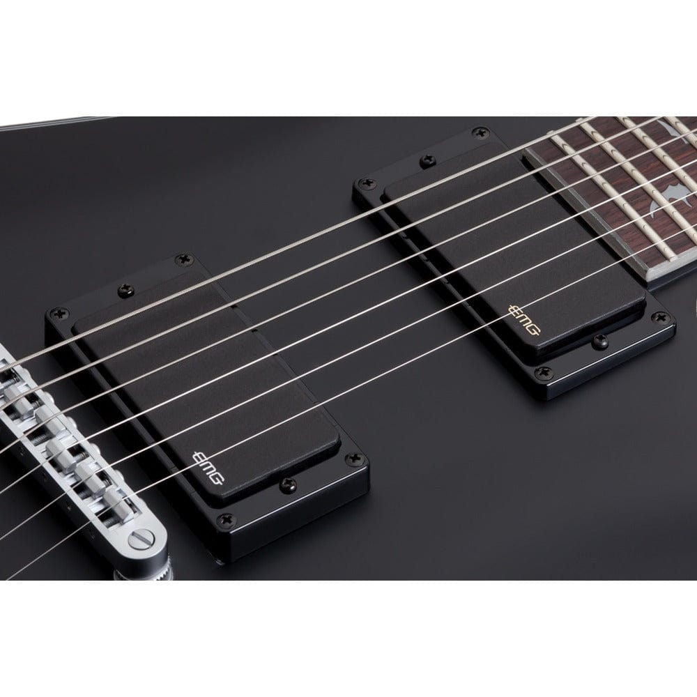 Schecter Electric Guitars Satin Black Schecter Damien Platinum 6 String Electric Guitar