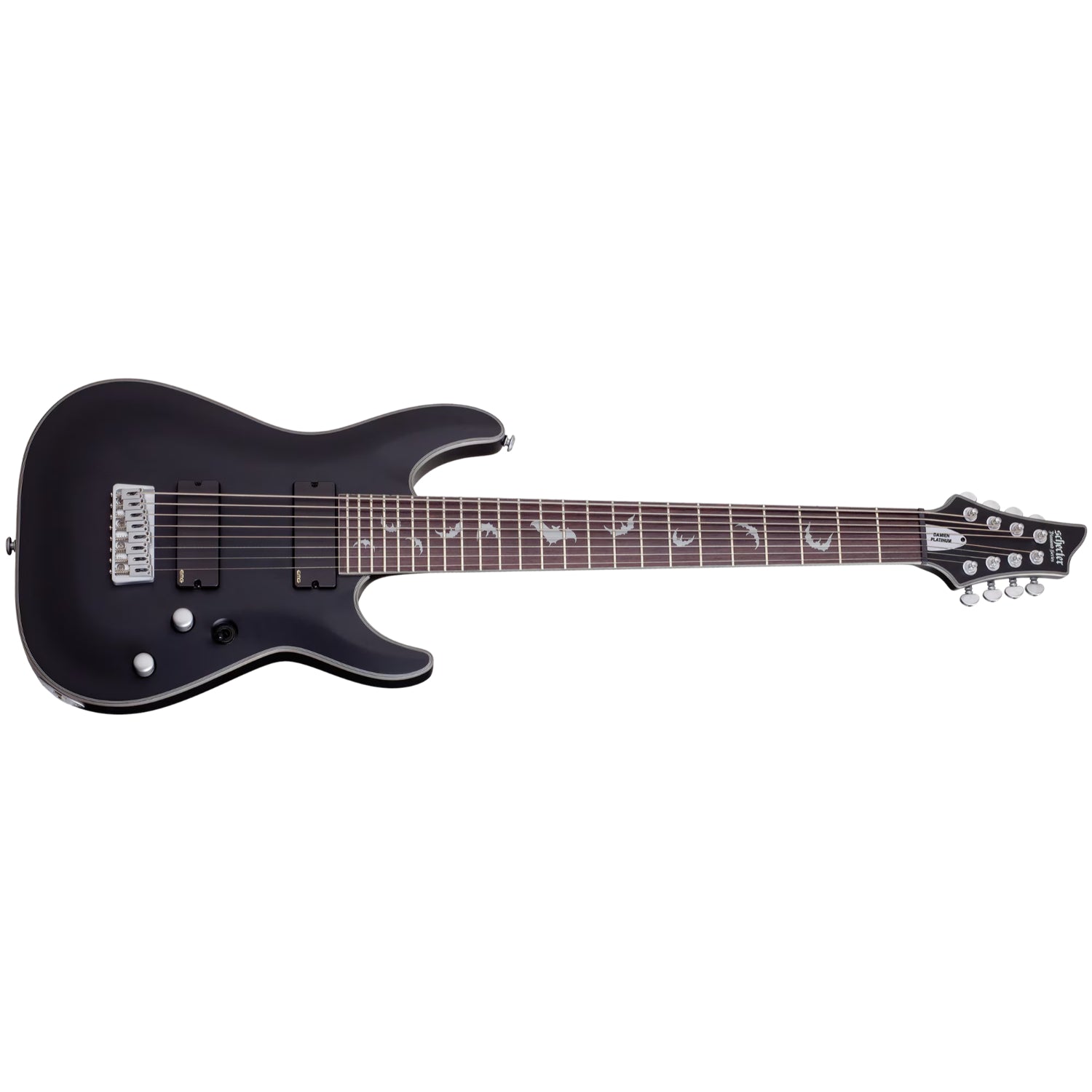 Schecter Electric Guitars Satin Black Schecter Damien Platinum-8 8 String Electric Guitar