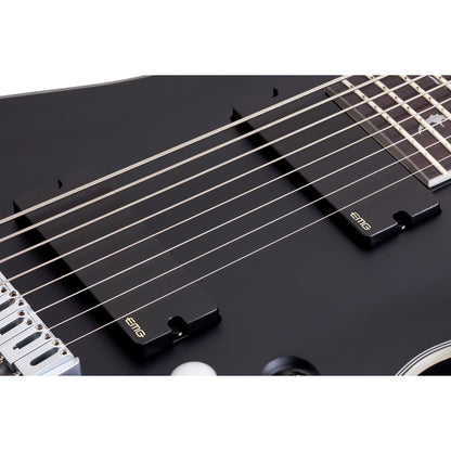 Schecter Electric Guitars Satin Black Schecter Damien Platinum-8 8 String Electric Guitar