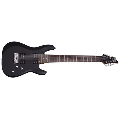 Schecter Electric Guitars Satin Black Schecter Guitar Research C-8 Deluxe Electric Guitar - 8 String 