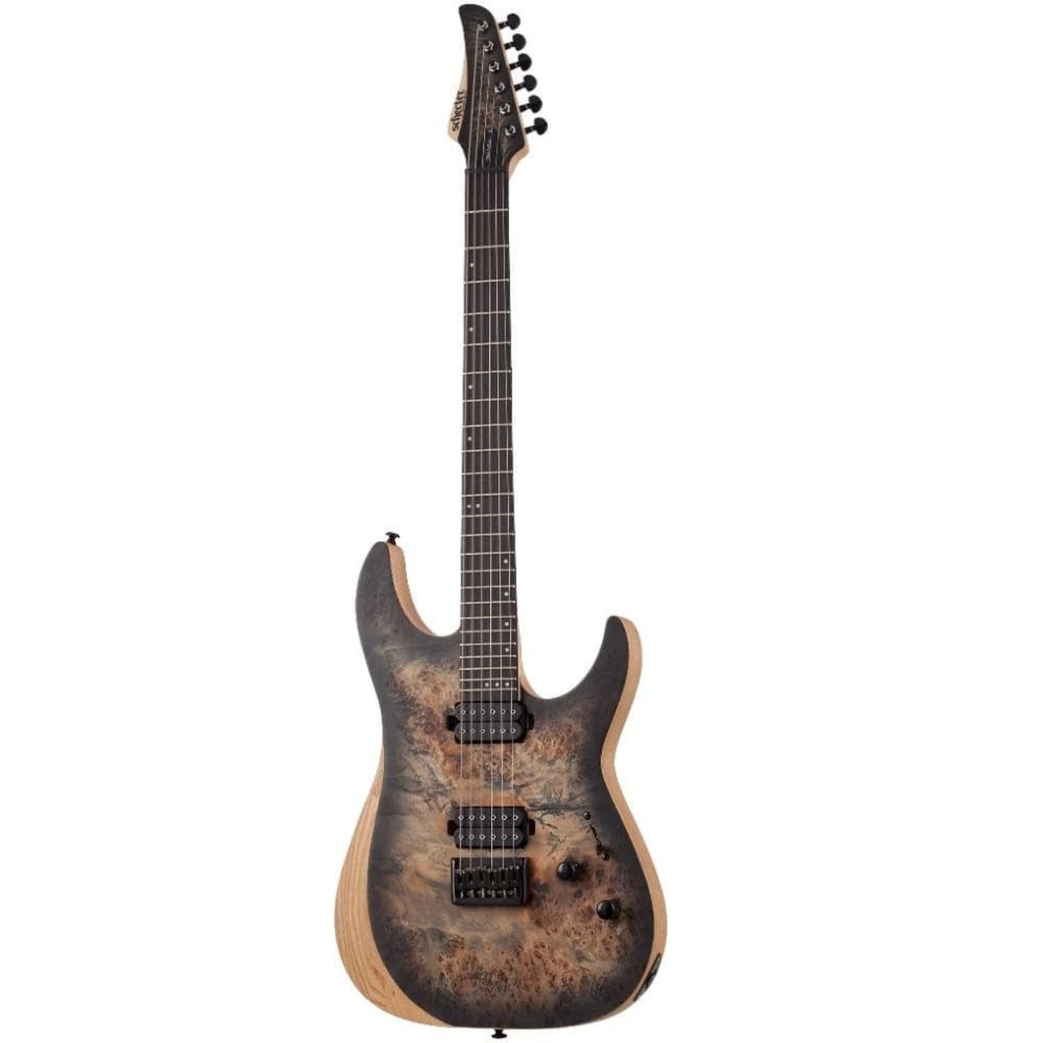 Schecter Electric Guitars Satin Charcoal Burst Schecter Reaper 6 6 Strings Electric Guitar