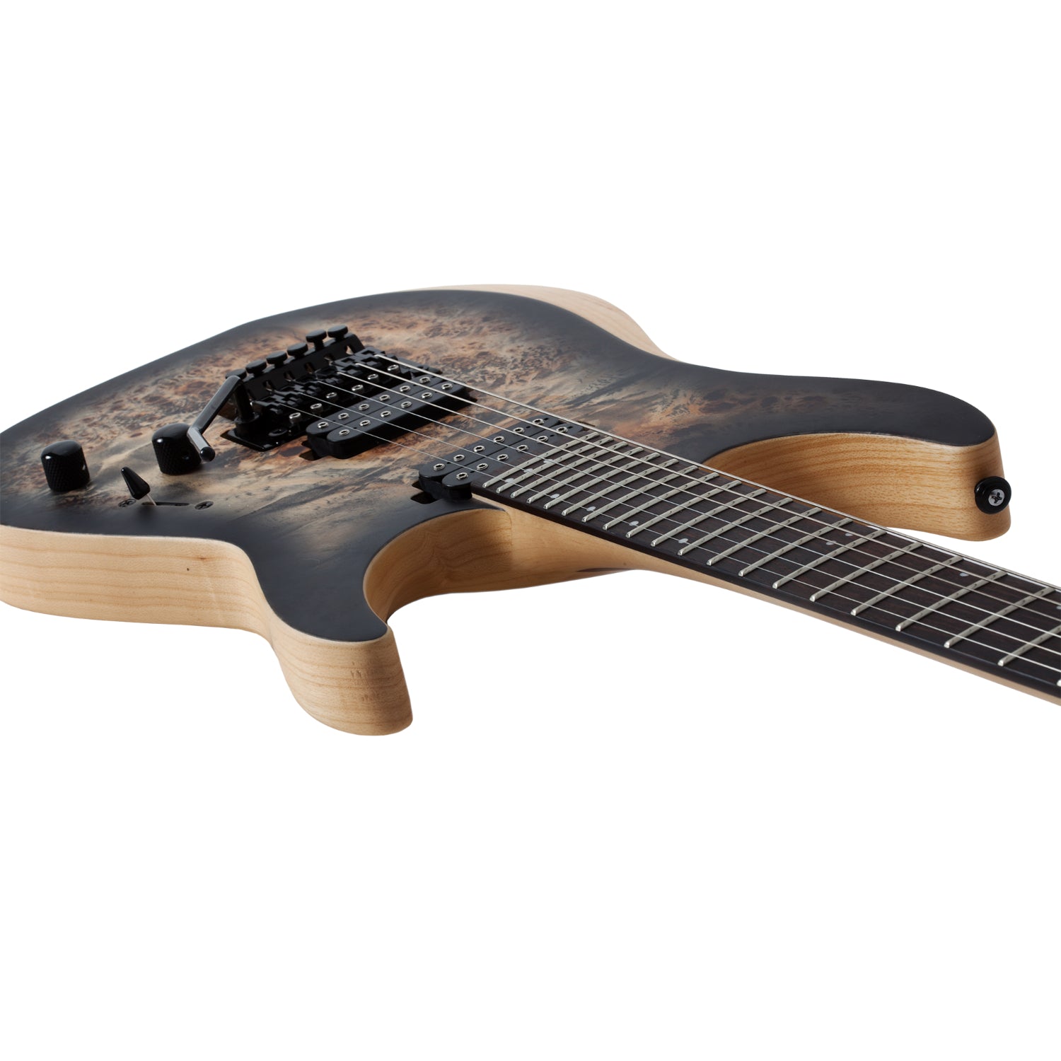 Schecter Electric Guitars Satin Charcoal Burst Schecter Reaper-6 FR 6 String Electric Guitar