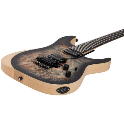 Schecter Electric Guitars Satin Charcoal Burst Schecter Reaper-6 FR 6 String Electric Guitar