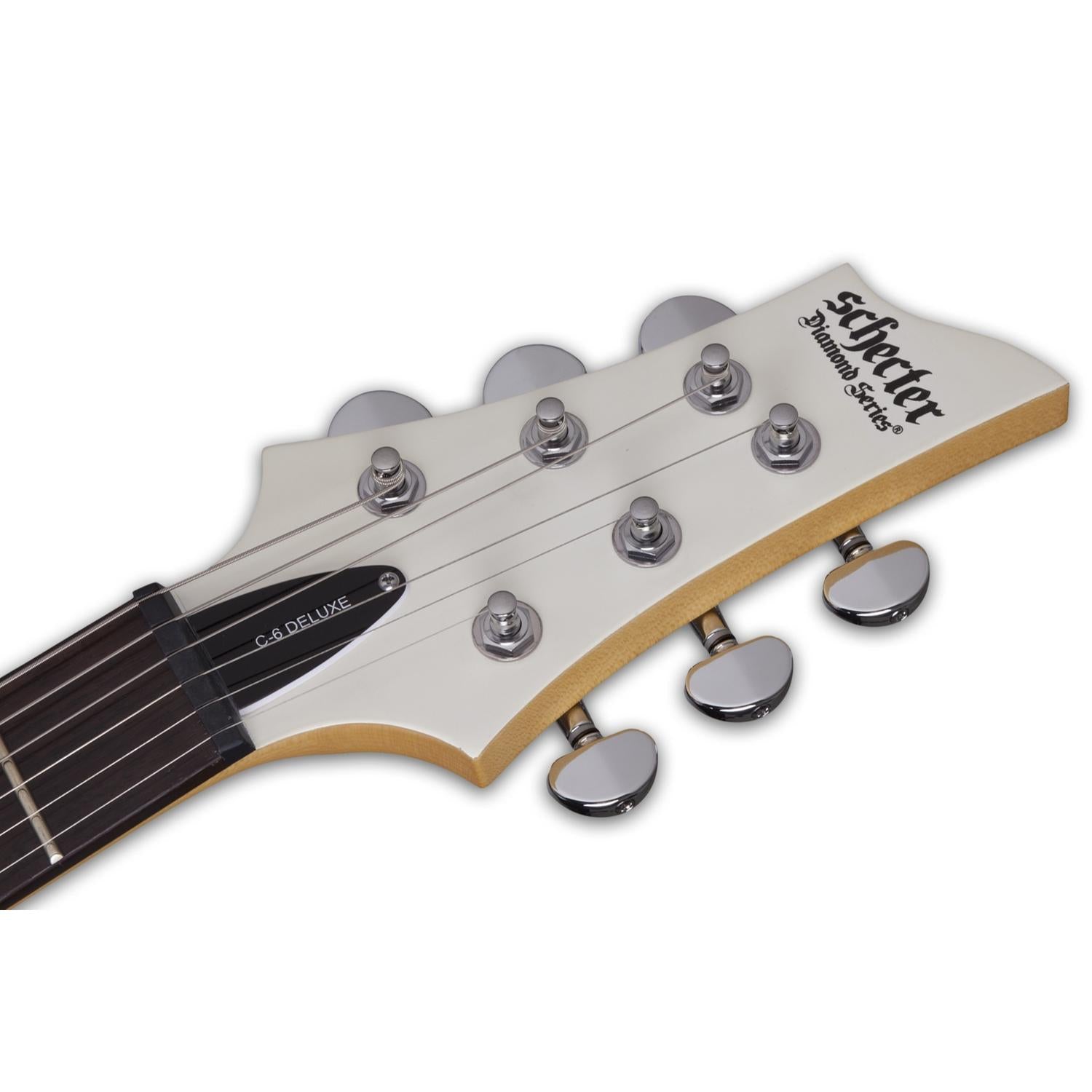 Schecter Electric Guitars Schecter C-6 Deluxe Electric Guitar #color_satin-white
