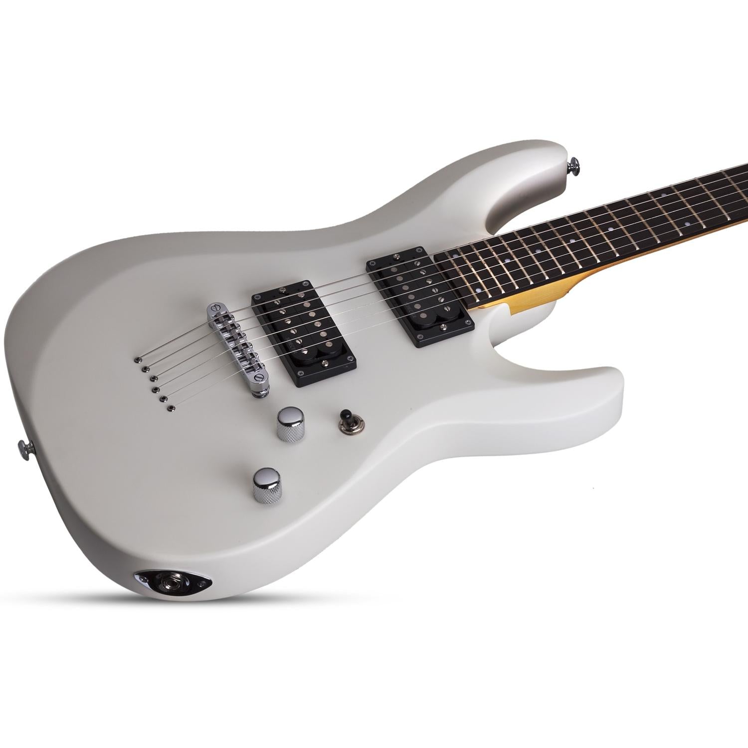 Schecter Electric Guitars Schecter C-6 Deluxe Electric Guitar #color_satin-white