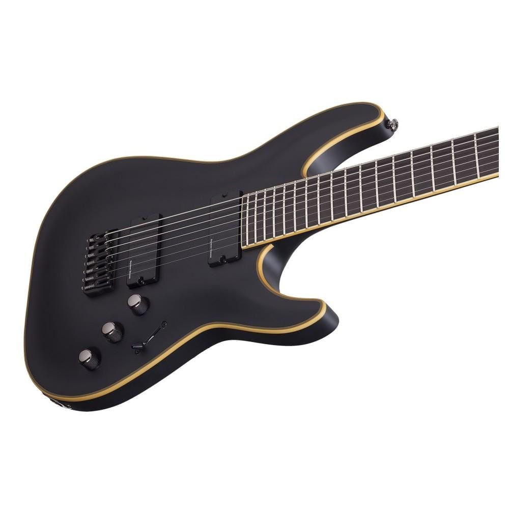 schecter electric guitars schecter c7 atx absn blackjack electric guitar - aged black satin