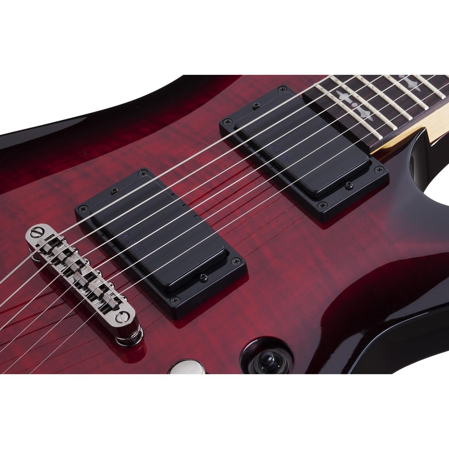 Schecter Electric Guitars Schecter Demon 6 Flamed Maple Top 6-String Electric Guitar - Crimson Red Burst