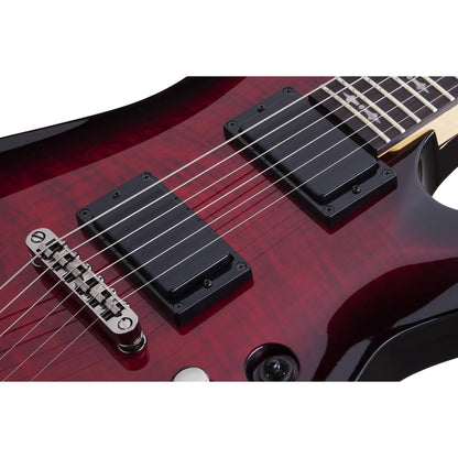 Schecter Electric Guitars Schecter Demon 6 Flamed Maple Top 6-String Electric Guitar - Crimson Red Burst