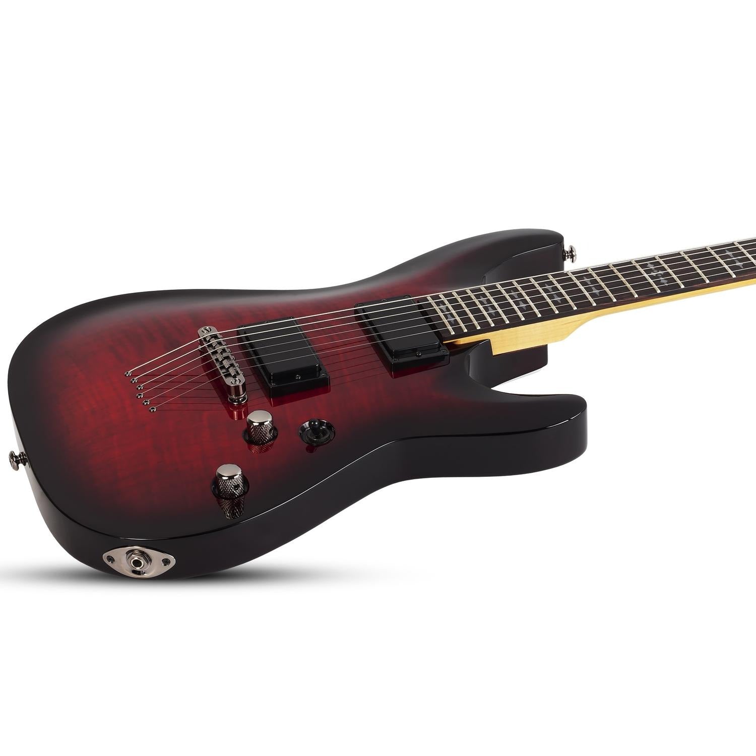 Schecter Electric Guitars Schecter Demon 6 Flamed Maple Top 6-String Electric Guitar - Crimson Red Burst