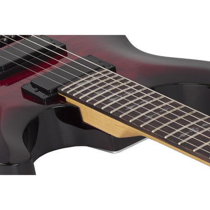 Schecter Electric Guitars Schecter Demon 6 Flamed Maple Top 6-String Electric Guitar - Crimson Red Burst