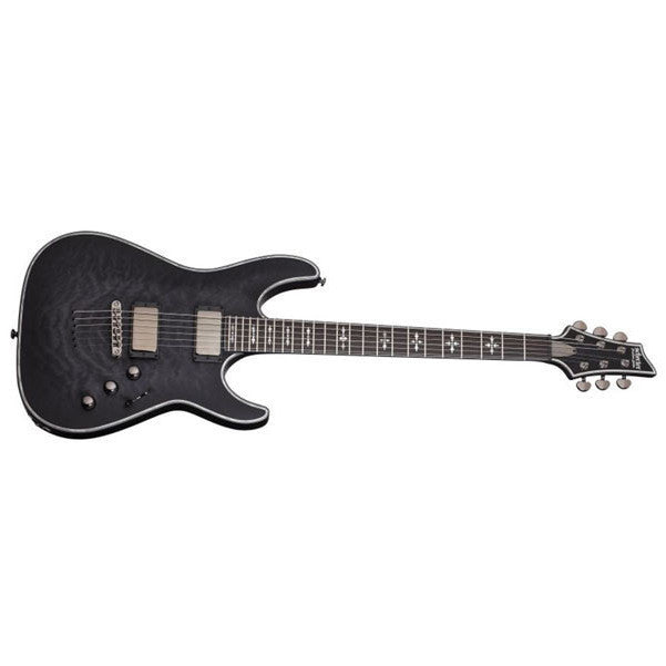 Schecter Electric Guitars Schecter Guitar Research Hellraiser Extreme C-1 Electric Guitar, Ebony Fingerboard - See-Thru Black Satin