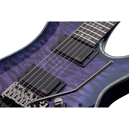 Schecter Electric Guitars Schecter Hellraiser C-1 FR Electric Guitar - Trans Purple Burst