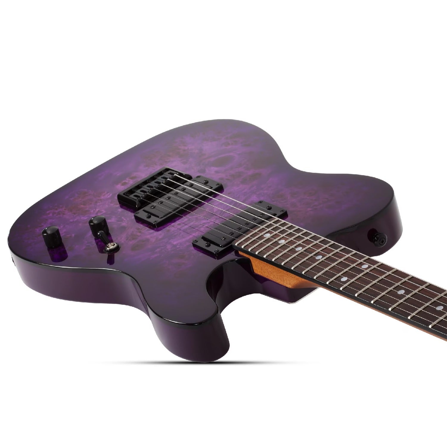Schecter Electric Guitars Schecter PT Standard 6 String Electric Guitar #color_purple-burst-burl
