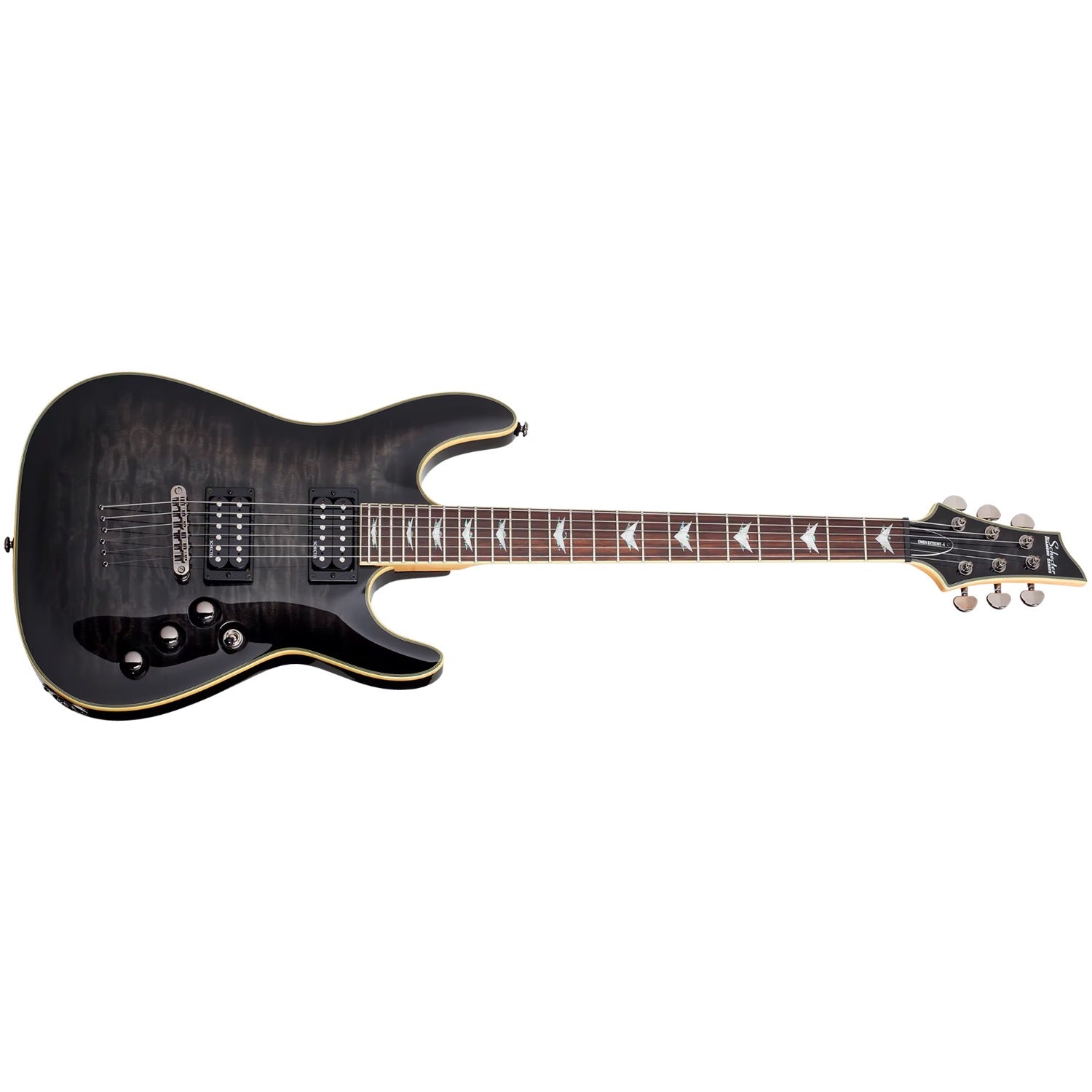 Schecter Electric Guitars See Thru Black Schecter Omen Extreme-FR 6-String Electric Guitar #color_see-thru-black