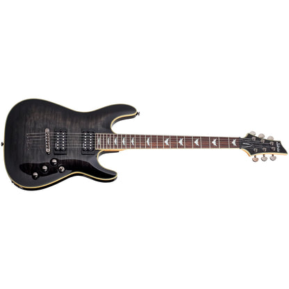 Schecter Electric Guitars See Thru Black Schecter Omen Extreme-FR 6-String Electric Guitar 