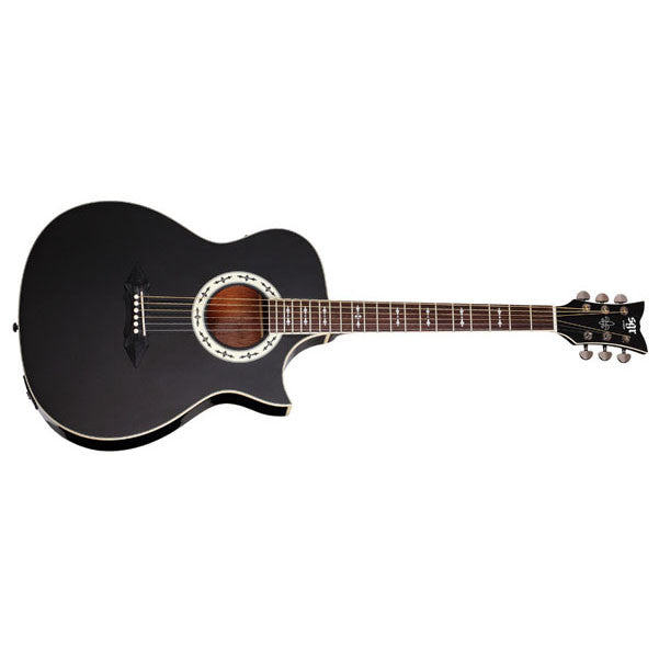 schecter electro acoustic guitars schecter guitar research sgr sa-1 acoustic-electric guitar - black