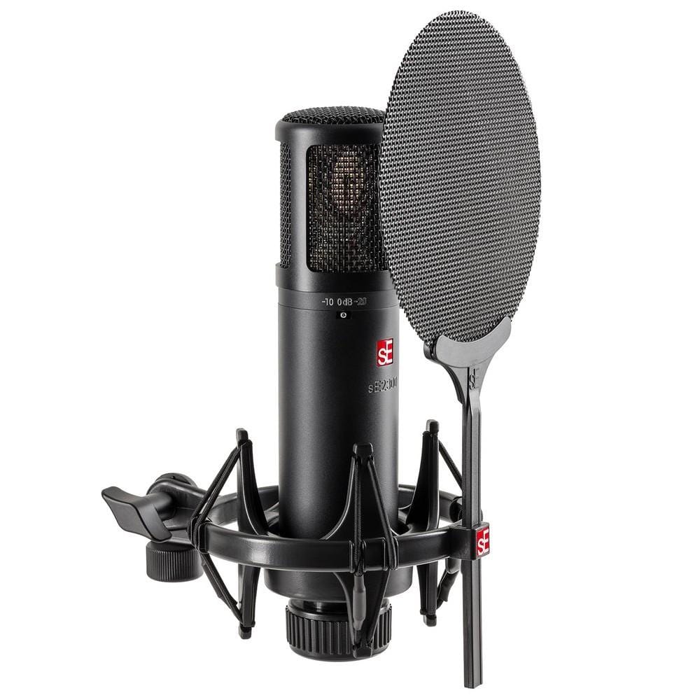 se electronics condenser microphones se electronics se2300 studio condenser microphone with switchable polar patterns and isolation pack