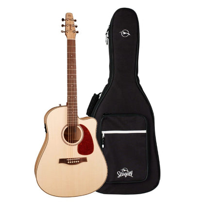 seagull electro acoustic guitars natural seagull performer cw hg qit electro acoustic guitar with gig bag   