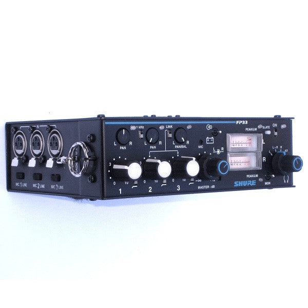 shure analog mixers shure fp33 3 channel stereo mixer