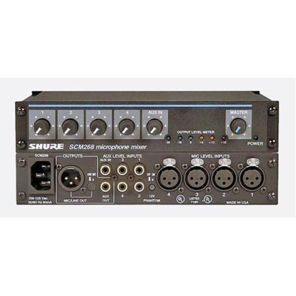 shure analog mixers shure scm 262 e stereo microphone mixer